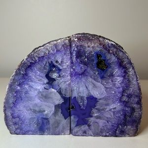 Gorgeous pair of agate geode bookends 1.67kg